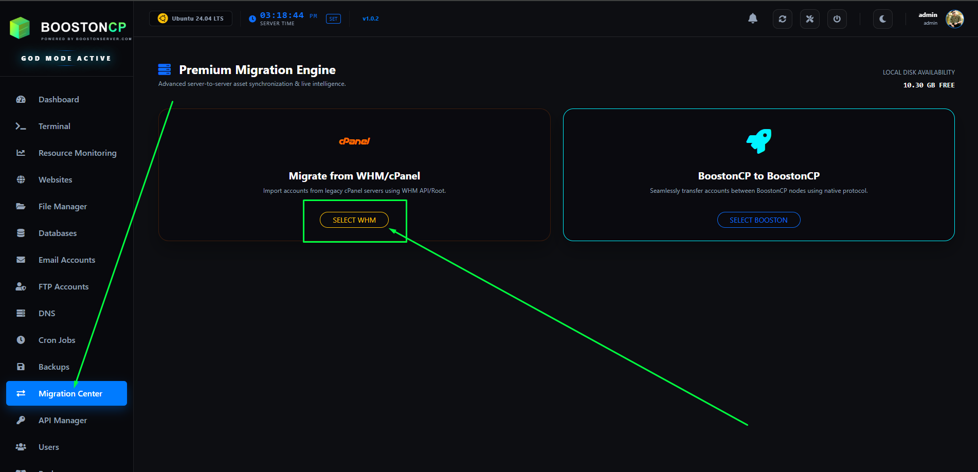 WHM Account Analysis